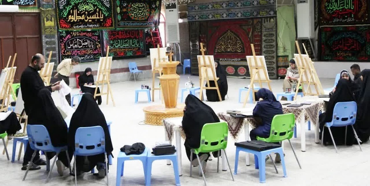 گزارش تصویری ؛برگزاری کارگاه نقاشی و تصویرسازی «ایران حسین»